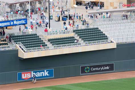 Detail view of seating before the game between the Minnesota