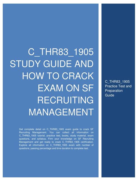 Detailed C_THR83_2105 Study Plan