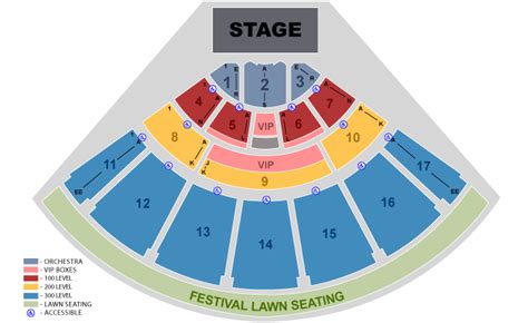 Detailed Midflorida Amphitheatre Seating Chart