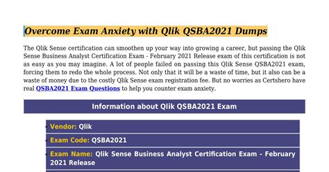 Detailed QSBA2021 Study Dumps