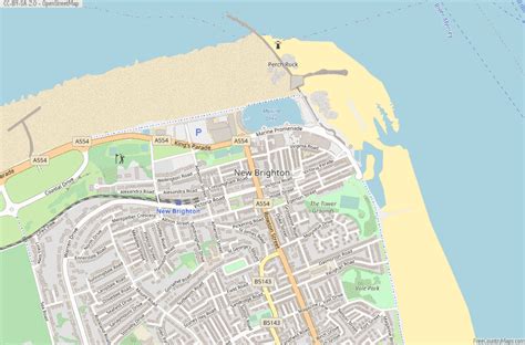 Detailed Road Map of New Brighton - Maphill