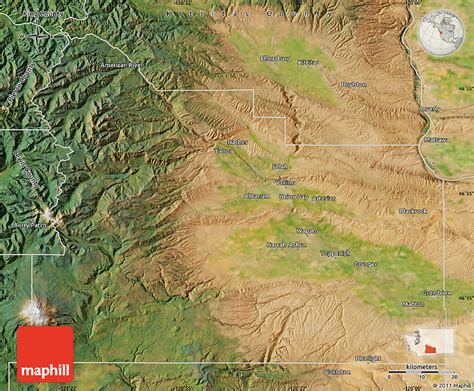 Detailed Satellite Map of Yakima - Maphill