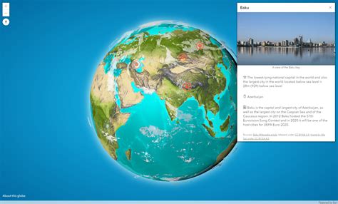 Detailed map of world.  Explore Earth on interactive 3D globe and 3D world ma...