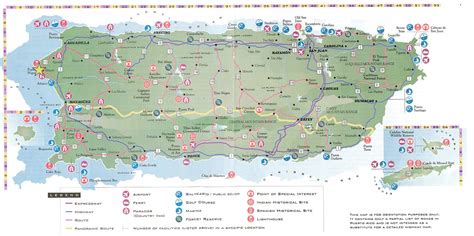 Detailed road map of Puerto Rico with cities. Puerto Rico detailed road