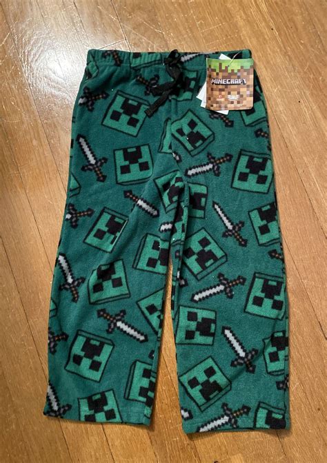 Details zu Cosy Soft Fleece Feel Minecraft Lounge/Pj Top Age 9