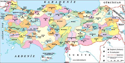 Detaylı türkiye haritası göster