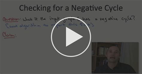 Detecting Negative Cycles - Week 1 Coursera