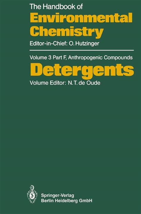 Detergents the handbook of environmental chemistry. - Manuale della centrifuga di sharples p3400.