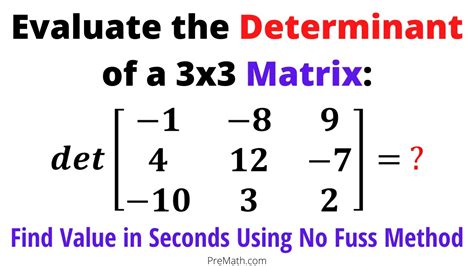 Determinant of 3x3 identity matrix Math Questions