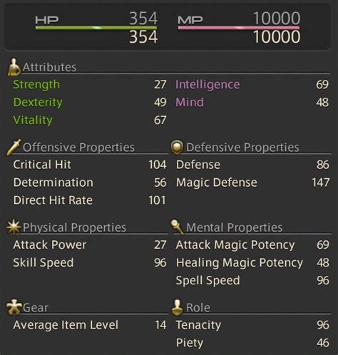 Bard Lv 90. The only thing about stat weights is that they're theoretical vacuum numbers that use set rotations. That's worth being aware of, mostly in the case of Skill Speed. Det is a percentage-based boost, and Crit is as well on the average. So is Skill Speed in theory but you get into uptime tiers and so on.