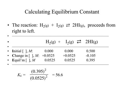 Determining an equilibrium constant - sserc.org.uk