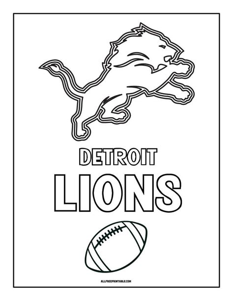 Detroit Lions Coloring Shee