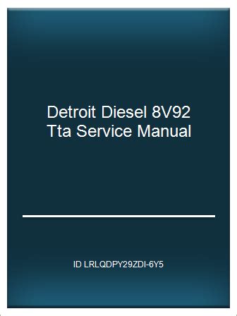Detroit diesel 8v92 tta service manual. - Aprilia sr50 ditech 1994 service reparatur werkstatthandbuch.