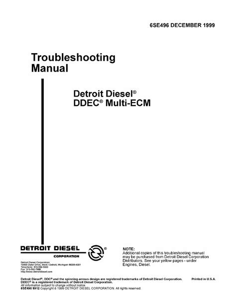 Detroit diesel ddeciv multi ecm troubleshooting manual. - Kleines lexikon der tschechischen familiennamen in österreich.