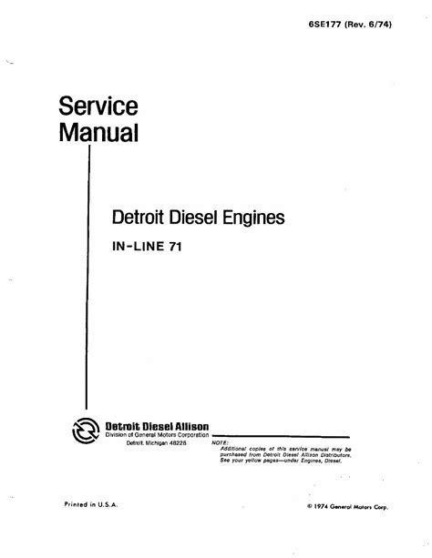Detroit diesel inline 71 shop service manual diesel engines. - Lecture notes on construction cost estimating guide.