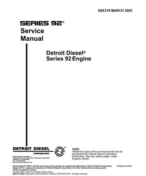 Detroit diesel operation and maintenance manuals 8v92. - Range rover owners workshop manual service repair manuals.