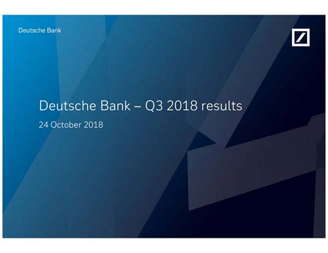 Deutsche Bank: Q3 Earnings Snapshot