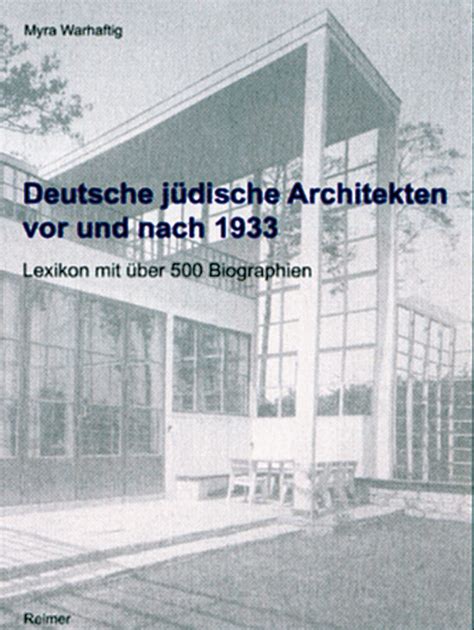Deutsche j udische architekten vor und nach 1933: das lexikon; 500 biographien. - Si en solo il y a 2 jours.