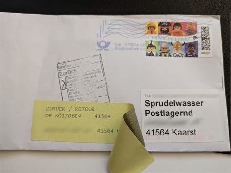 Deutsche post postlagernd urlaub