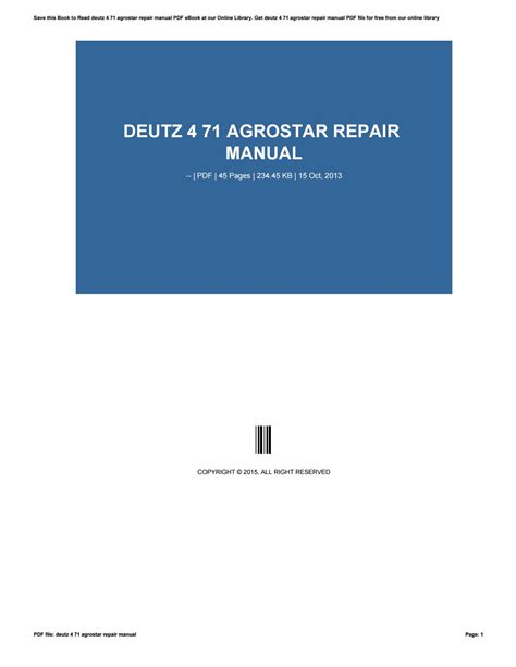 Deutz 4 71 agrostar repair manual. - Yamaha digital sound processor spx90 service manual.