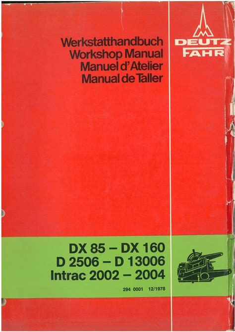 Deutz dx160 hydraulic system service manual. - Prozess der endgültigen krise der sozialdemokratie und die organisation der linken in der brd.