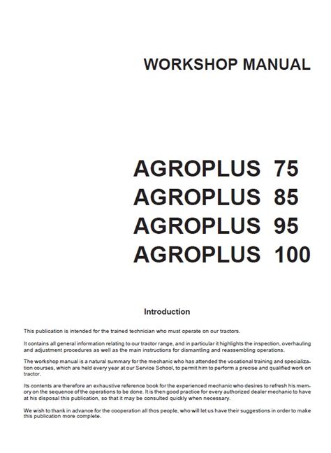 Deutz fahr agroplus 75 85 95 100 tractor service repair workshop manual. - Volvo sd100d soil compactor service parts catalogue manual instant sn 197389 and up.