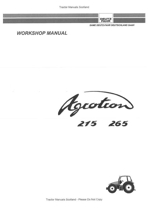 Deutz fahr agrotron 215 265 tractor workshop service repair manual. - Kinesiology test questions manual of structural kinesiology.