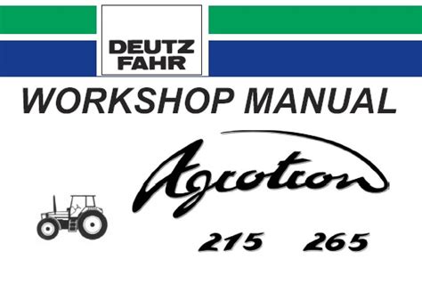 Deutz fahr agrotron 215 265 traktor service reparatur werkstatt handbuch download. - Zeitschrift für mathematischen und naturwissenschaftlichen unterricht.