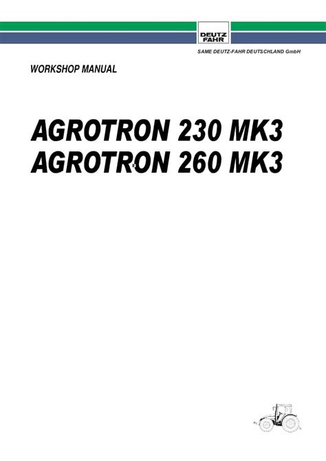 Deutz fahr agrotron 230 260 mk3 tractor workshop service repair manual. - Freshwater life a field guide to the plants and animals of southern africa.
