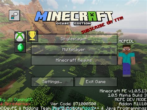 Dev Edition Addon Minecraft Pe