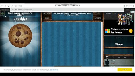 Cookie Clicker. Got it! Unsurprisingly, this website uses cookies for