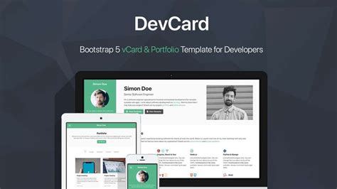 DevCard Bootstrap 5 vCard & Portfolio Template for Software Developers