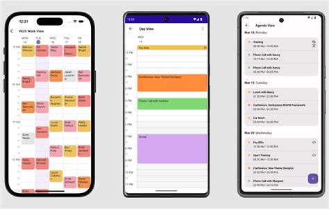 DevExpress Scheduler for MAUI Multiplatform App UI