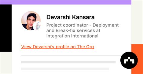 Devarshi Kansara - Project coordinator - LinkedIn