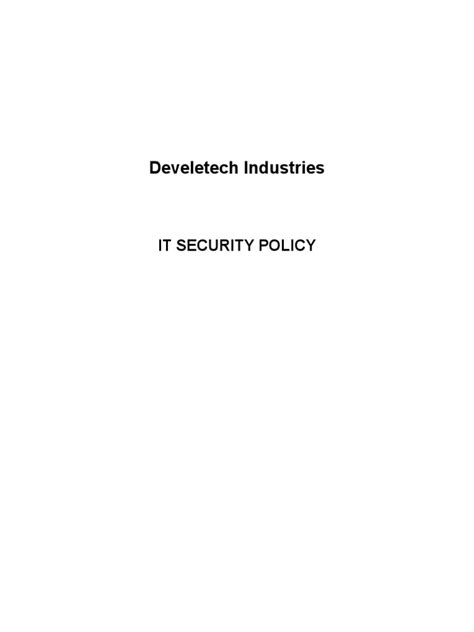 Deve Letech Security Policy