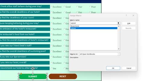 Develop a Dynamic Survey or Feedback Form in Excel and VBA 3 easy