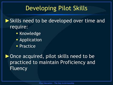 Developing Pilot Skills Through Line Training