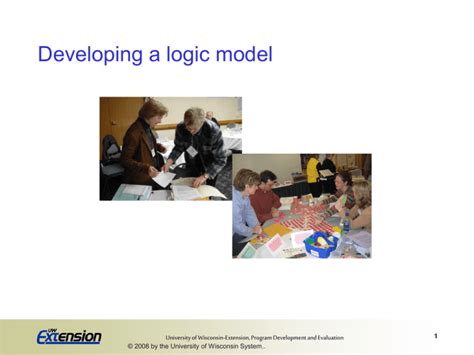 Developing a logic model 1 University of WisconsinExtension, Program