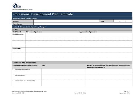 Development Plan Template Excel Templates Excel Templates