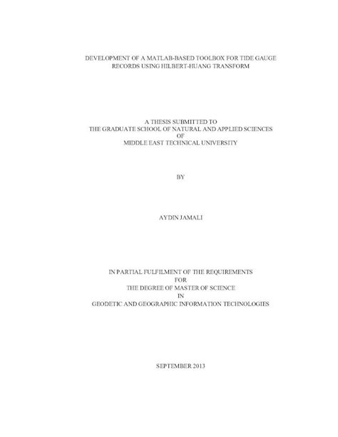 Development of a Matlab-based toolbox for tide gauge records. 