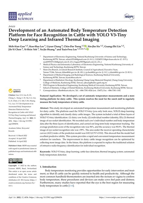 Development of an Automated Body Temperature Detection Platform …