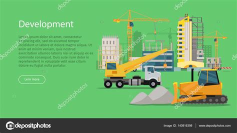 Development. Building Process. Construcrtion. Stock Vector Image by
