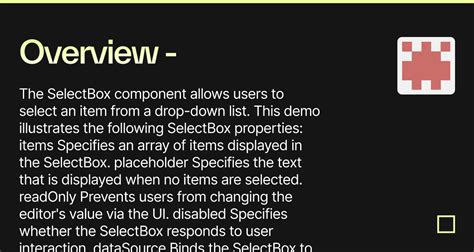 Devextreme select box get selected value.  To find out which editor best suits your...