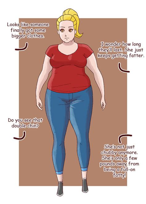 Deviantart female weight gain stories. May 30, 2020 · First entry from early May 2019: When I first met my wife 13 years ago, she was 19 years old and she was around 175 pounds. As we dated, we went out to eat quite a lot and she didn’t hold back on the eating. After just 8 months of dating, she had gone up to 207 pounds, which was her heaviest weight so far. 
