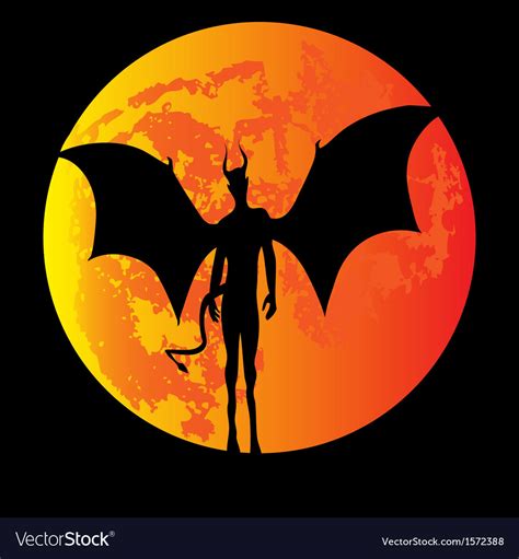 Devil moon Royalty Free Vector Image VectorStock