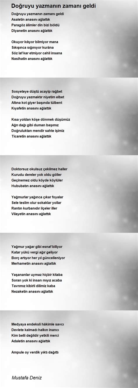 Devlet baba Şiiri Mustafa Deniz. 
