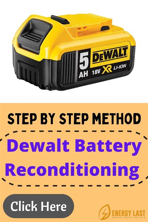 Dewalt Battery Reconditioning - The Secret Exposed!