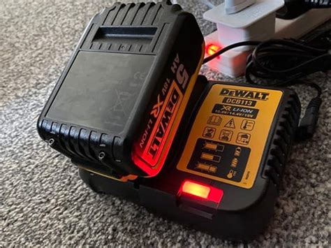 Dewalt battery won't charge solid red light. Dewalt batteries usually discharge to about 3.0v per cell when the tools decide to shut the power for low battery. Flex volt packs are annoying as the cells are caged in so replacement is difficult. Of the ones I’ve done: reading one light and runs 20v tools but not 60v and won’t charge= one dead cell; reading no lights and won’t charge ... 