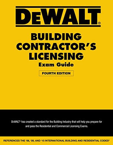 Dewalt building contractor s licensing exam guide based on the 2015 irc ibc dewalt series. - Adex prometric hygiene exam study guide.