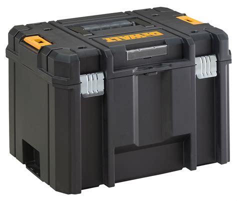Stackable and compatible with other TSTAK tool boxes and trolley; About This Product. The DEWALT TSTAK System is a flexible platform of storage units. These units can be stacked on each other in a variety of configurations. This 22 lb. organizer with clear lid makes easy for storing items and being able to easily identify and access.